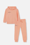 Hoodie and Trackpant Bundle, Musk Melon/ Happy - alternate image 1